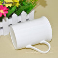 High Quanlity 10oz sublimation white bone china mug for wholesales